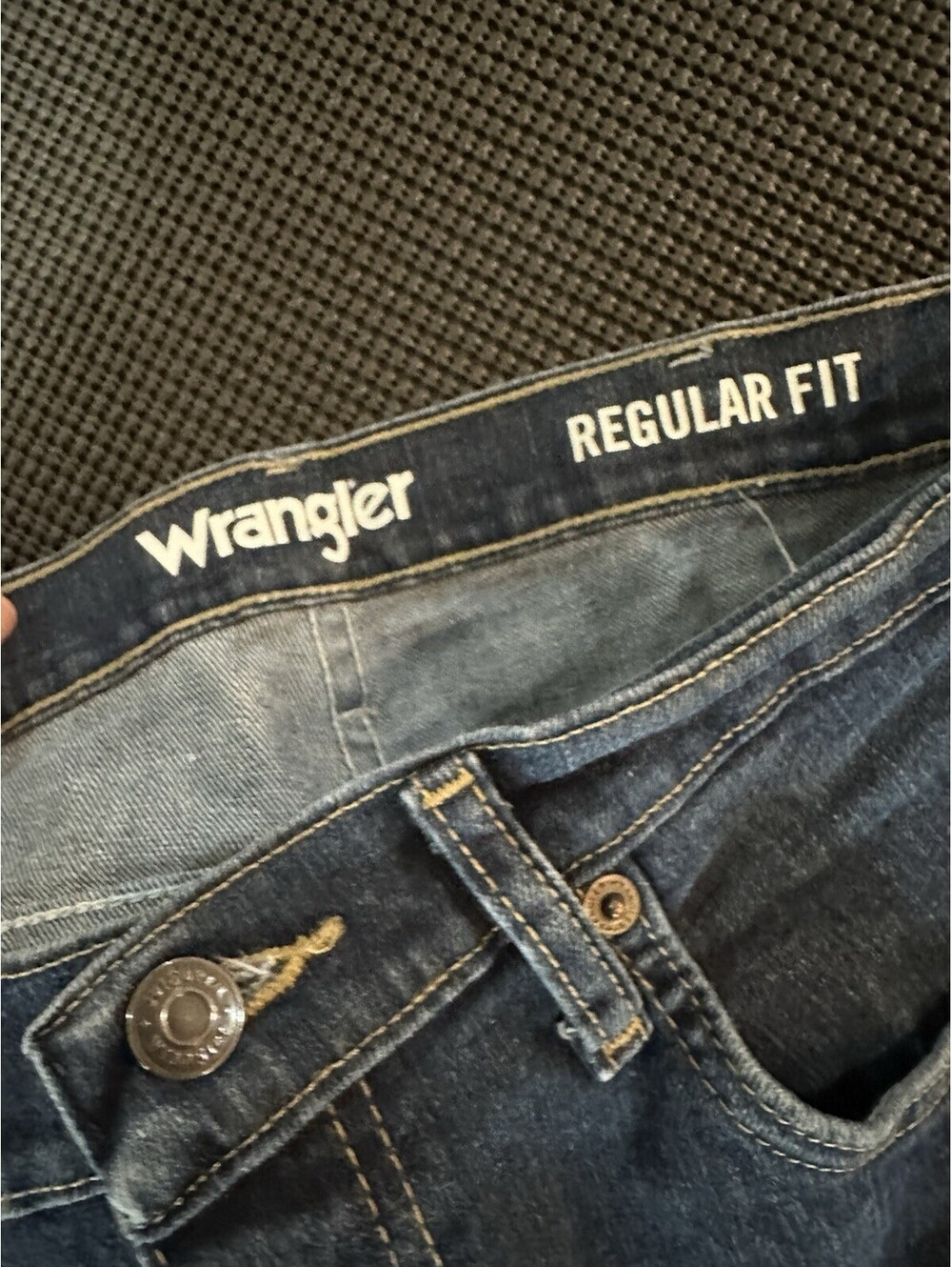 Wrangler Regular Fit Jeans Mens 33x35 Blue Denim Straight Leg Western Cowboy